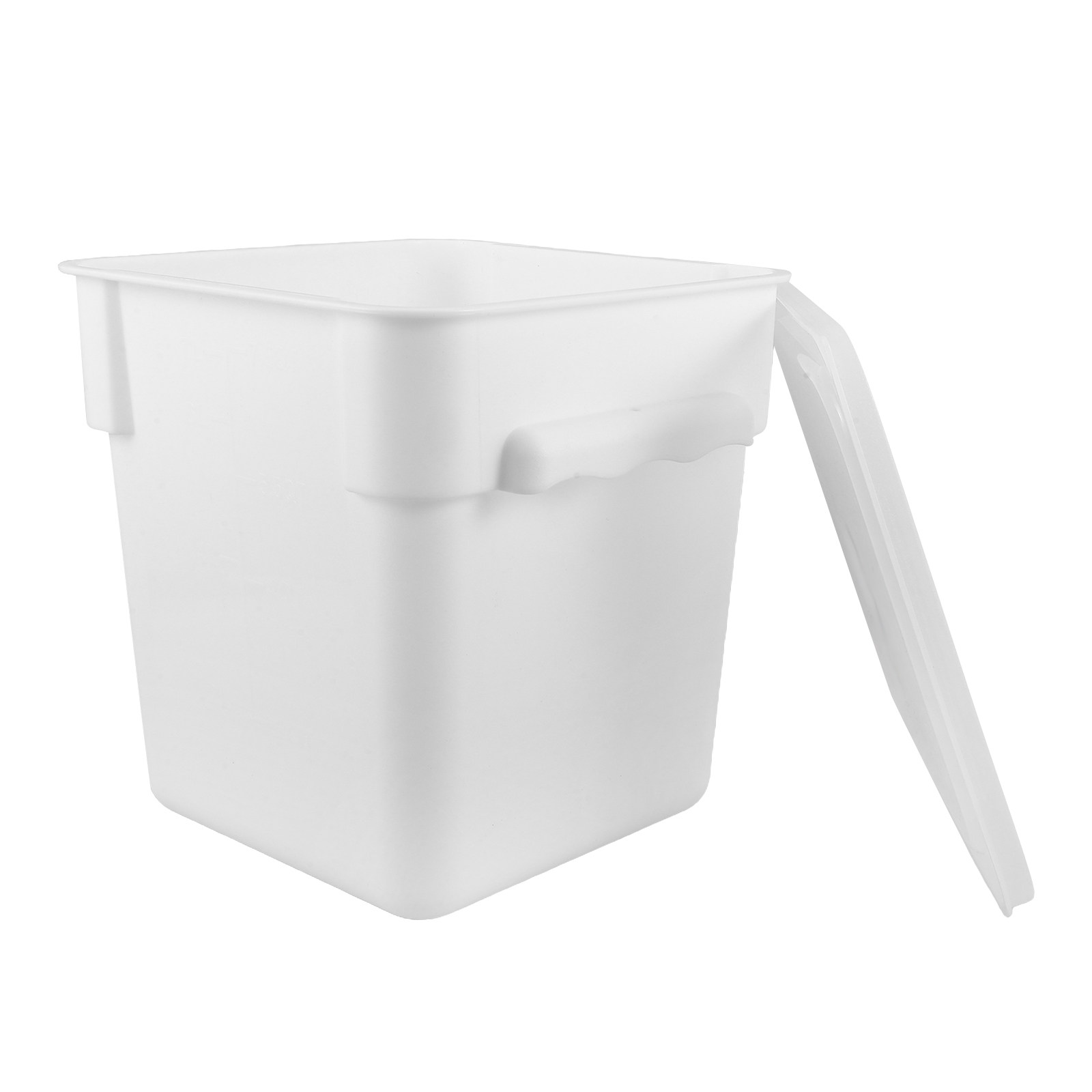 Food Storage Safe - 8Lの正方形の積み重ね可能なプラスチック製食品保存容器。取っ手付きで、密閉性の高い蓋が付いており、冷凍庫や電子レンジでの使用も可能。ミルクティーの保存に最適。