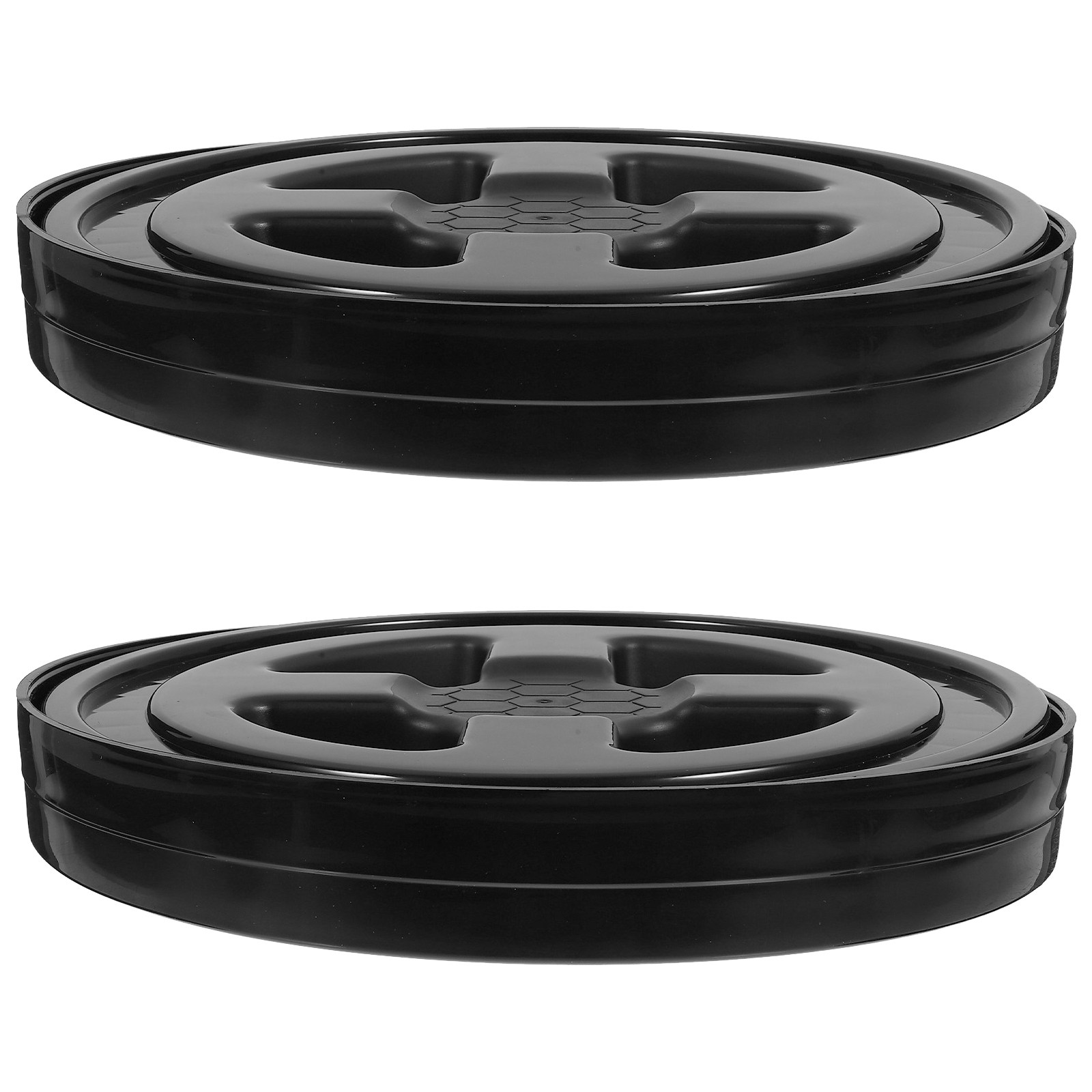Lock And Lock Food Storage - 2個入りロック式バケツ蓋、気密シール、漏れ防止スクリューカバー、ユーティリティバケツ蓋の交換品、洗車やペットフードの保管に最適