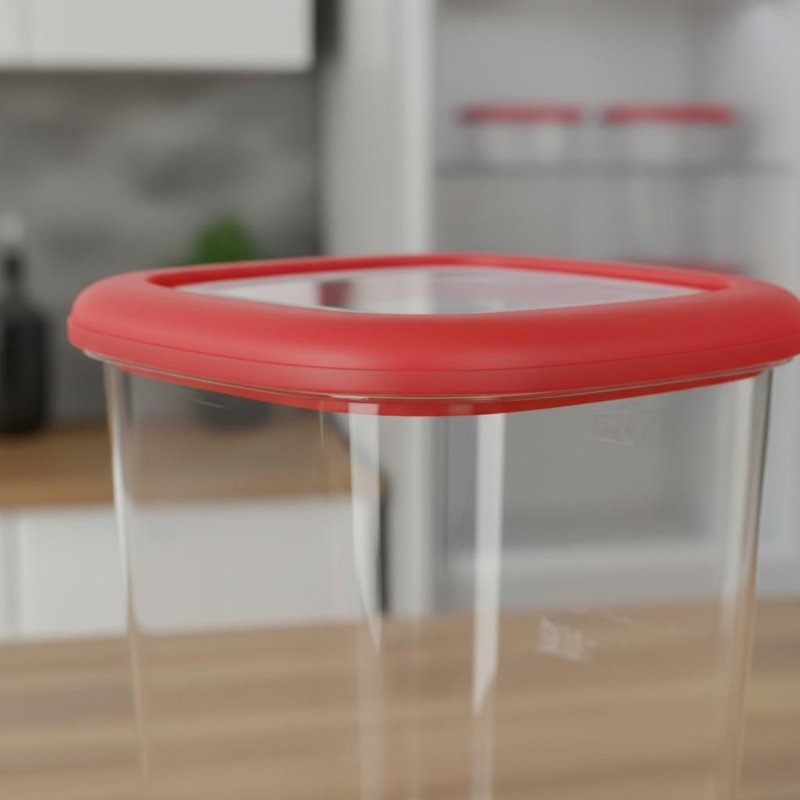 Food Storage In Pantry - 6個セット 密閉食品保存容器 透明デザイン プラスチック製 ドライフードキャニスター スタッカブル