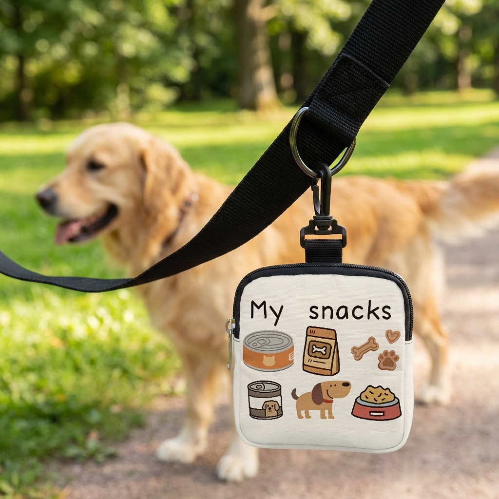 Food Storage Dog - 新しい漫画風の猫用フードバッグ、犬の足跡柄のドッグフードバッグ、動物用スナックバッグ、外出用携帯ドッグフードバッグ、ペット用スナックバッグ
