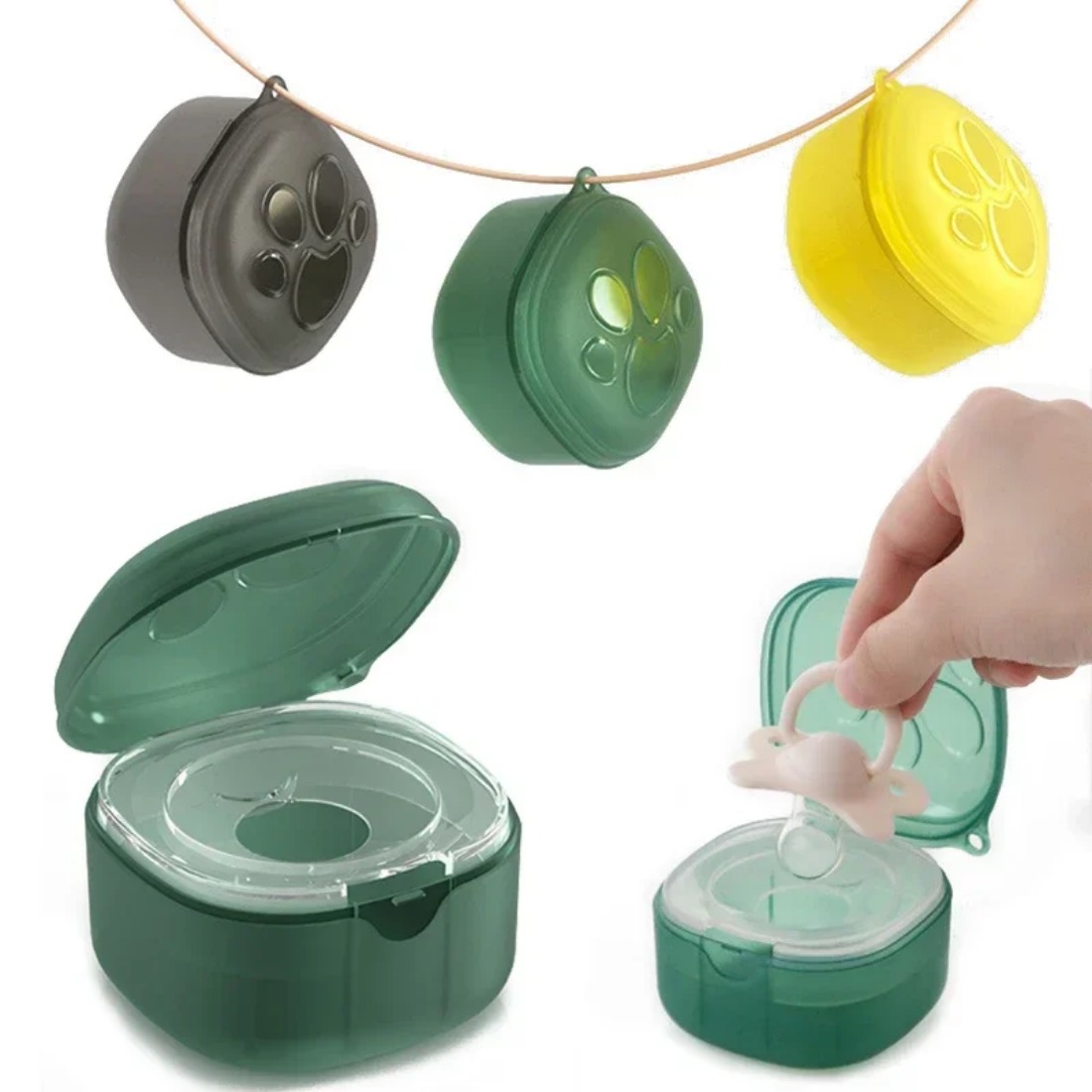 Food Storage For Baby - 食品グレードのシリコーンおしゃぶりボックス赤ちゃん漫画おしゃぶりホルダー BPA フリー乳首収納ケース防塵おしゃぶりコンテナボックス