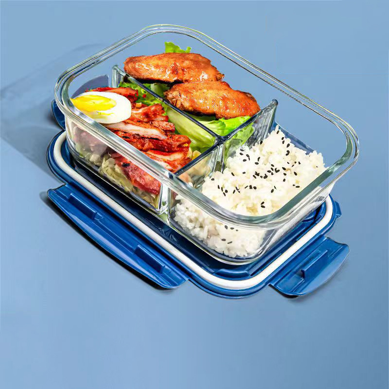 Food Storage Safe - 新しいスタイル弁当箱ガラス 1050 ミリリットル電子レンジ弁当箱食品保存箱学校食品容器コンパートメント