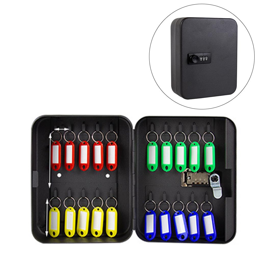 Food Storage Box With Lock And Key - 鉄製スライド式キー収納ボックス パスワードロック金庫 オフィスや倉庫用の装飾セキュリティボックス