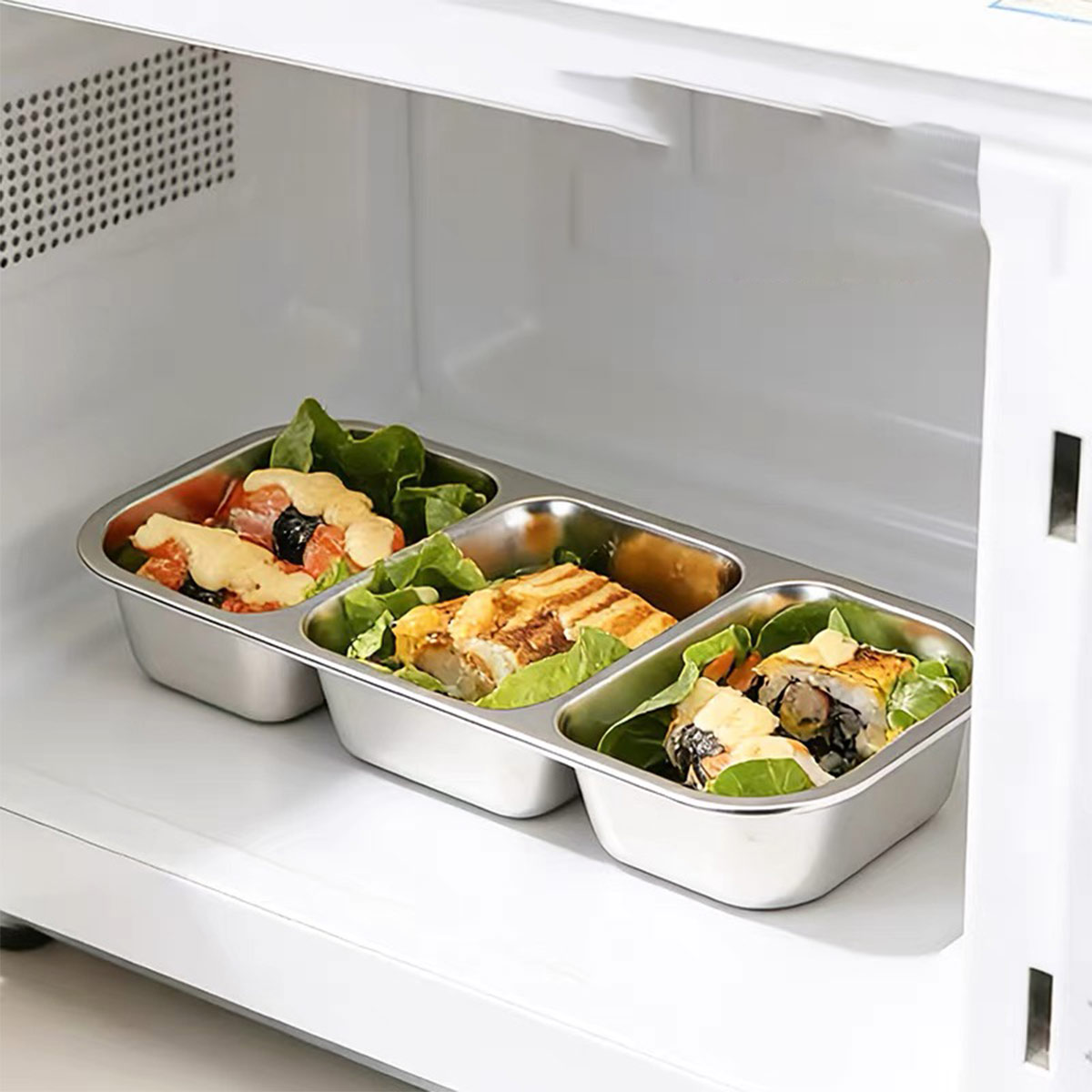 ステンレス製の蓋付き食品保存容器、食品グレードの密閉ランチボ - Food Storage Safe のレビューと価格