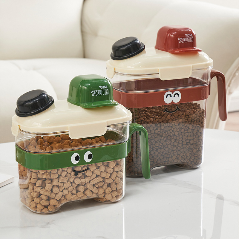 猫や犬のフード用防湿食品グレード保存容器、猫用フード用密閉ペ - Food Storage Dog のレビューと価格
