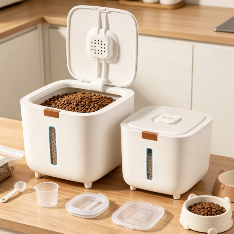5/7KGペットフード収納ボックス、密閉ペットフード容器、気 - Food Storage Dog のレビューと価格