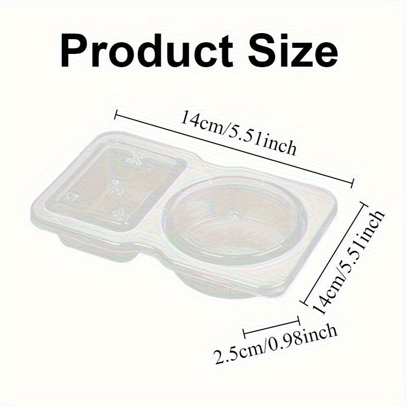 5/10/20 個二重コンパートメント調味料容器蓋付きポータ - Portion Control Container のレビューと価格