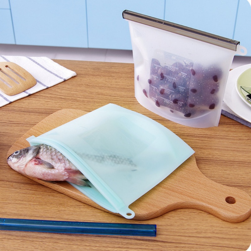 5 個のシリコーン食品保存容器漏れ防止容器再利用可能なスタン - Food Storage Reusable Bags のレビューと価格