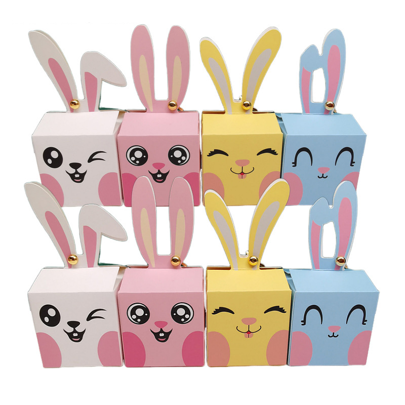 12/24 個漫画ウサギのキャンディボックスハッピーイースタ - Food Storage For Baby のレビューと価格