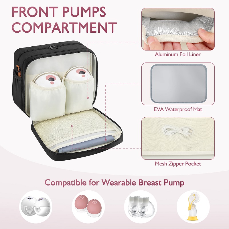 取り外し可能な搾乳器バッグ アイスパック付き 二層ポータブル - Food Storage For Baby のレビューと価格