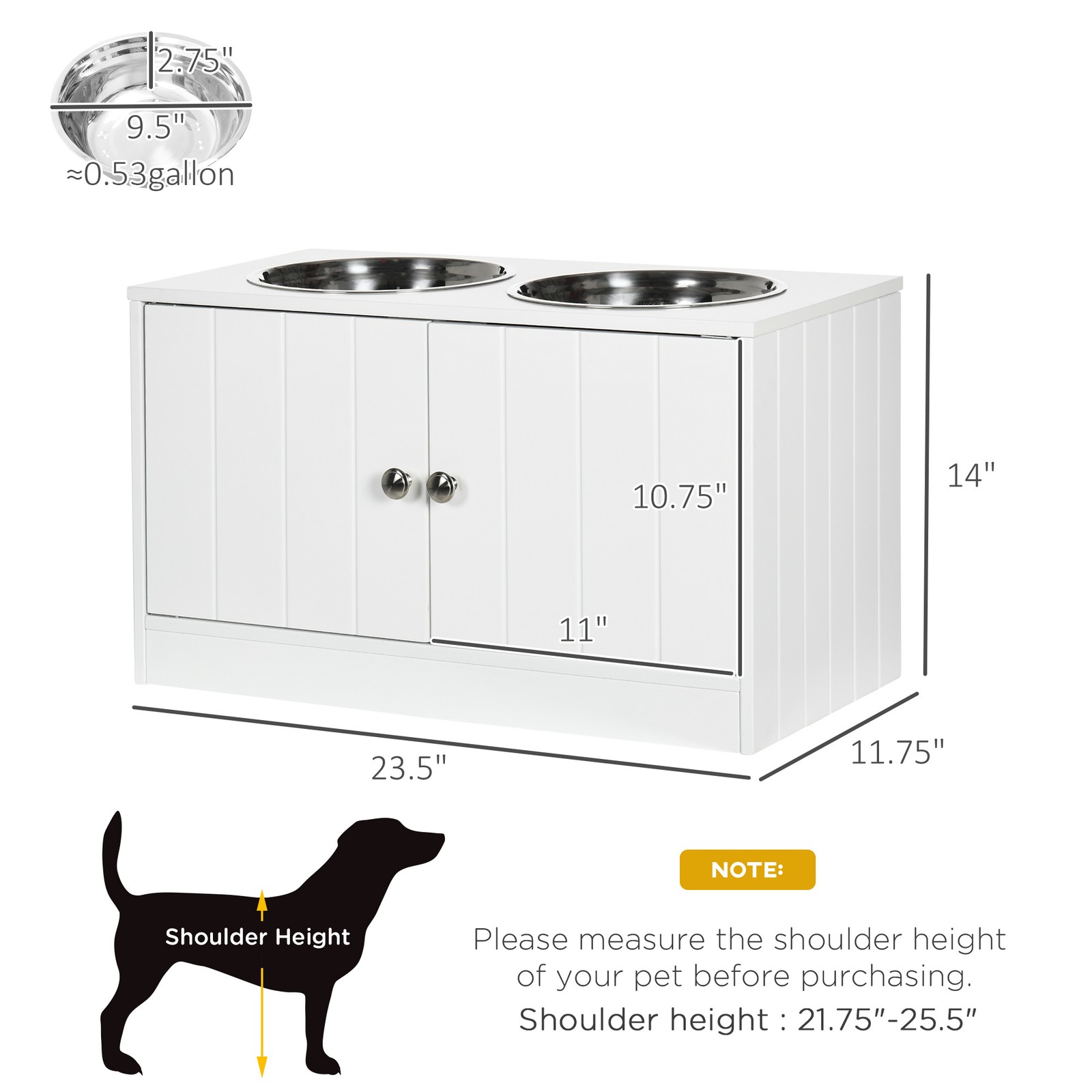 磁気ドア付きドッグフード収納キャビネット＆犬用給餌ステーショ - Food Storage Dog のレビューと価格