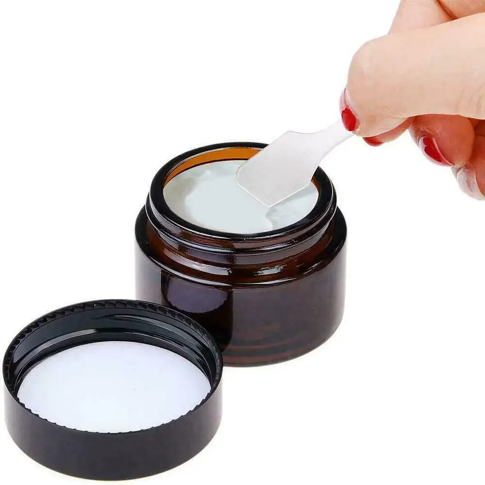 琥珀色のガラスボトル,化粧品,フェイスクリーム,リップクリー - Food Storage Glass Set のレビューと価格