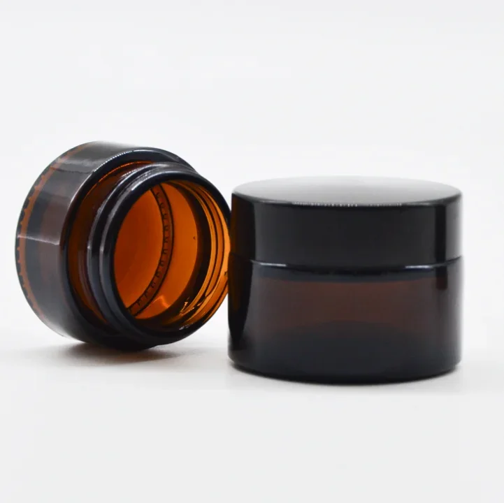 琥珀色のガラスボトル,化粧品,フェイスクリーム,リップクリー - Food Storage Glass Set のレビューと価格