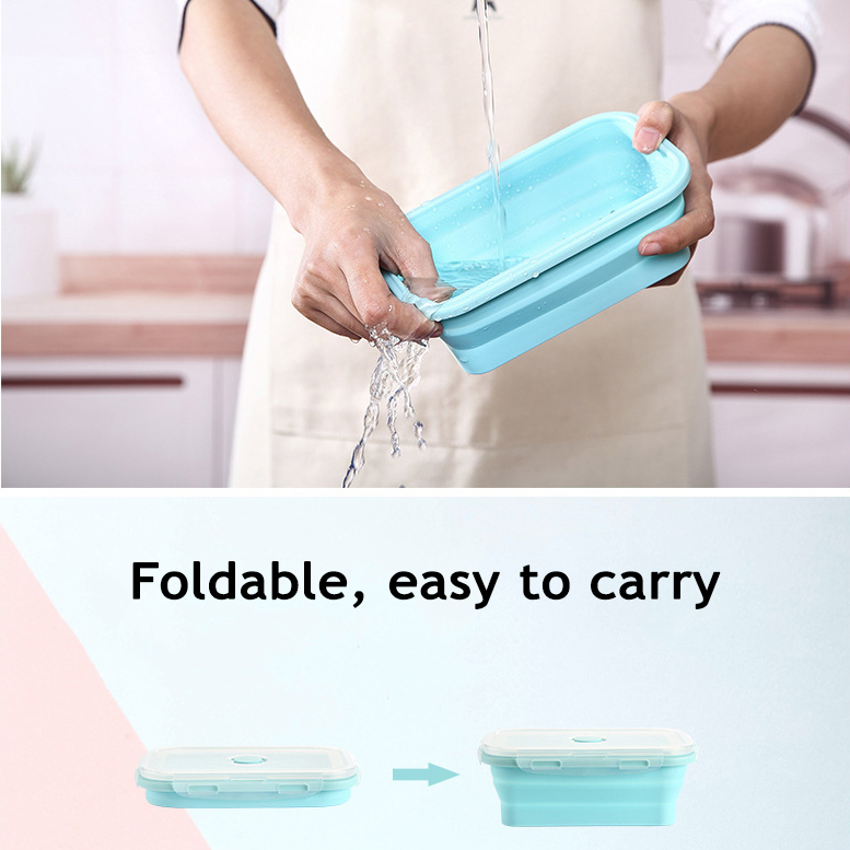 折りたたみ式シリコン製食品保存容器、密閉蓋付き、電子レンジ・ - Food Storage Safe のレビューと価格