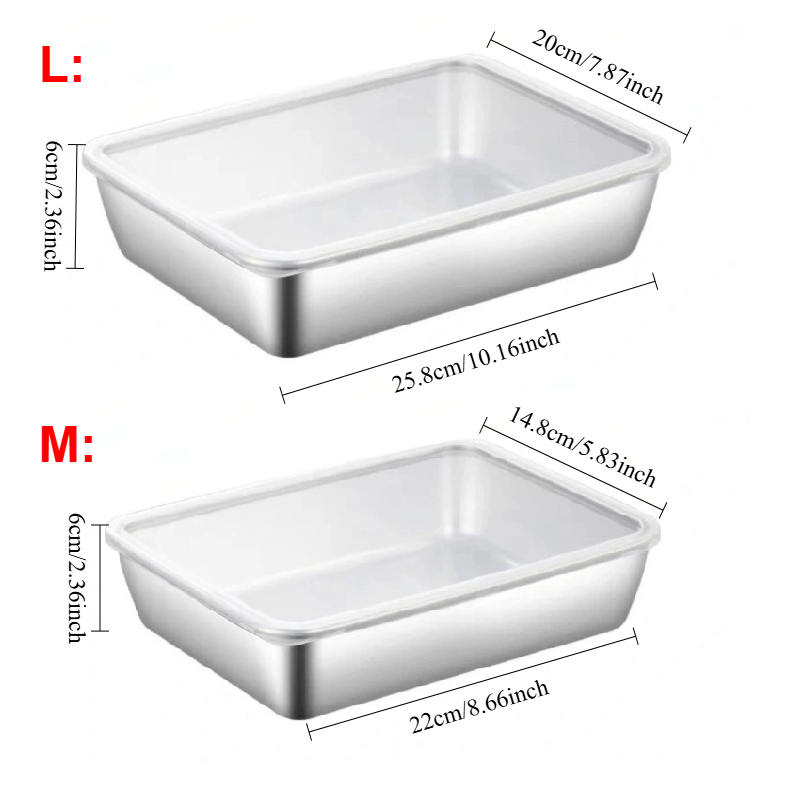 1-3個入り ステンレス製食品保存容器 密閉型 BPAフリー - Food Storage In Pantry のレビューと価格