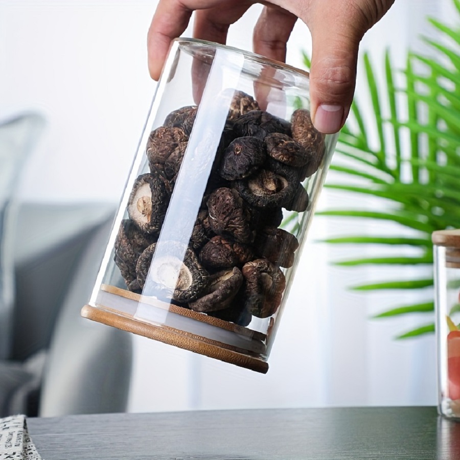 竹の蓋付きの気密ガラス収納ジャー,ポータブルで透明な容器,家 - Food Storage Glass Set のレビューと価格