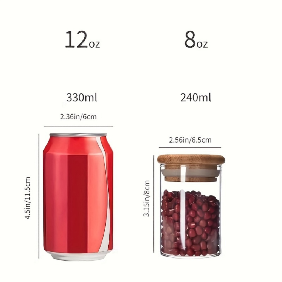 竹の蓋付きの気密ガラス収納ジャー,ポータブルで透明な容器,家 - Food Storage Glass Set のレビューと価格