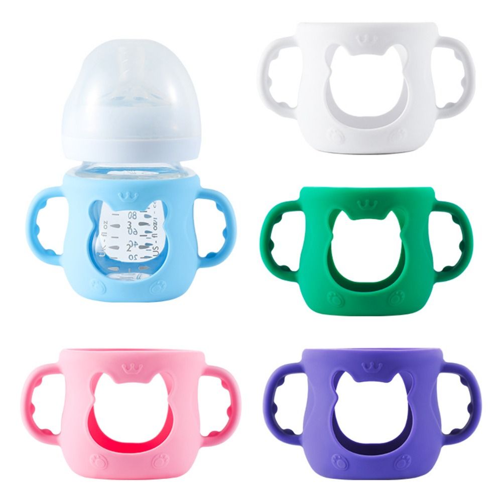 ユニバーサル哺乳瓶カバー ハンドル付き破損防止哺乳瓶ホルダー - Food Storage For Baby のレビューと価格