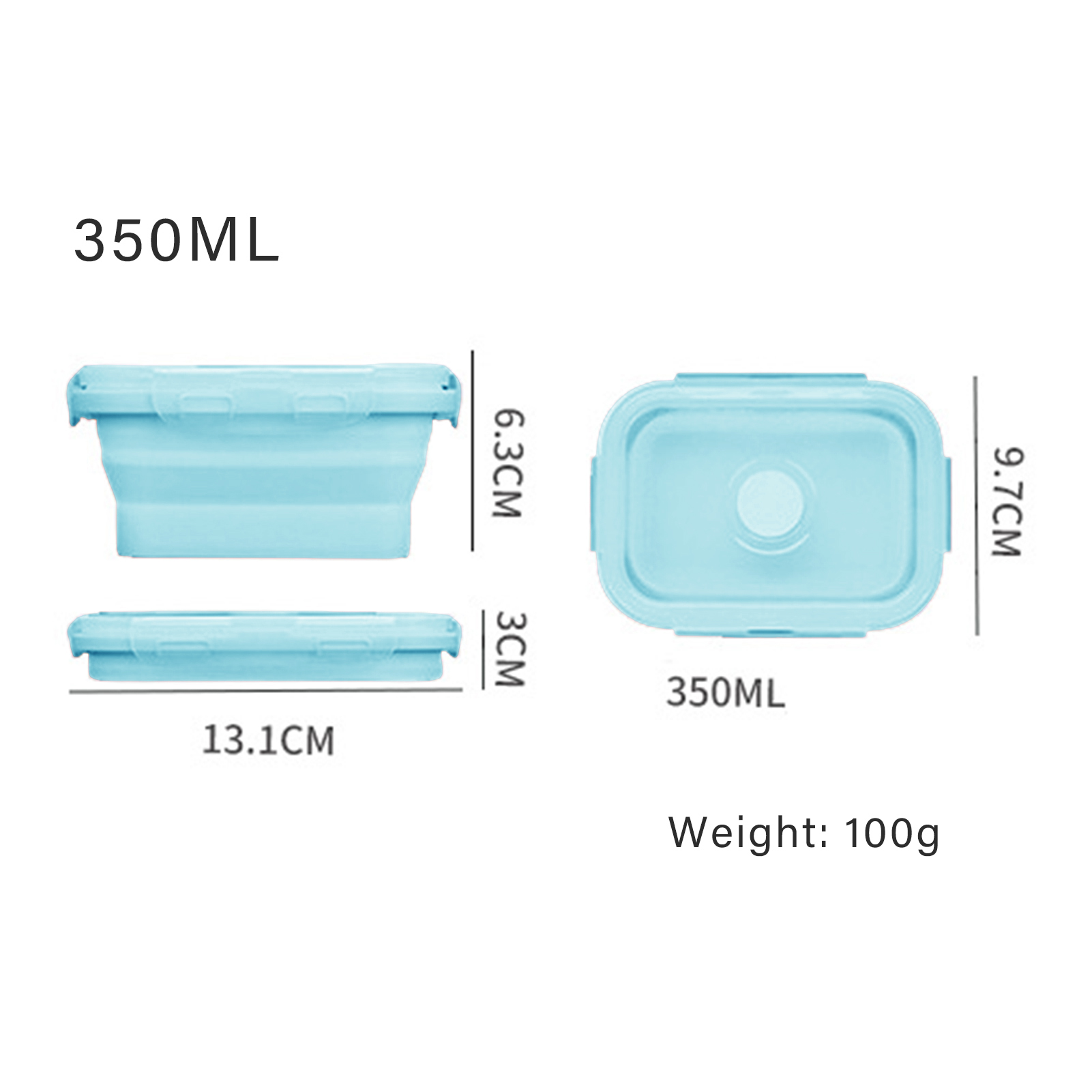 シリコン製ランチボックス 食品グレード 折りたたみ式容器 電 - Food Storage Safe のレビューと価格