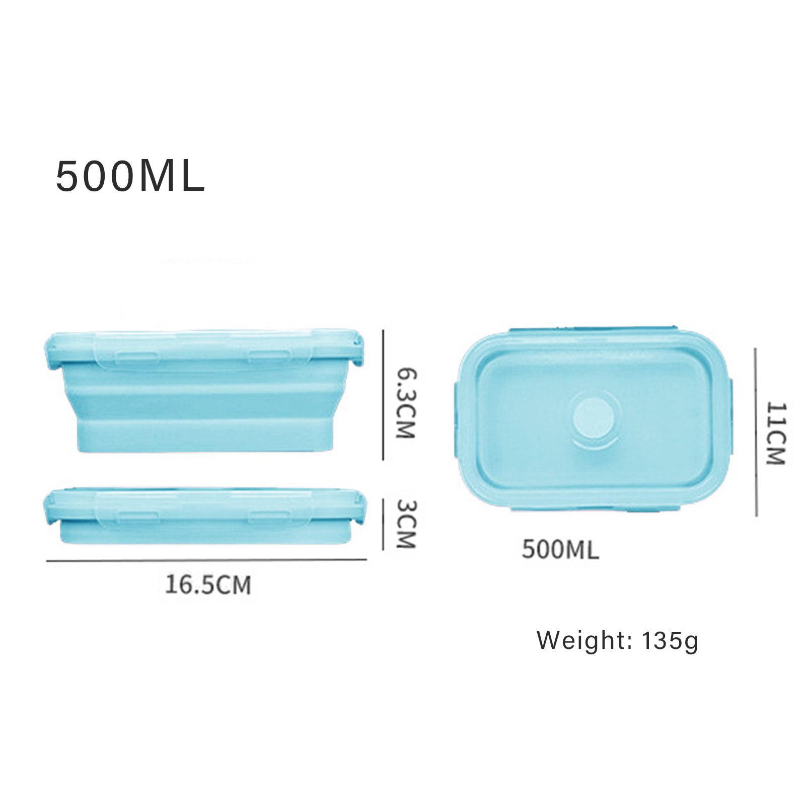 シリコン製ランチボックス 食品グレード 折りたたみ式容器 電 - Food Storage Safe のレビューと価格