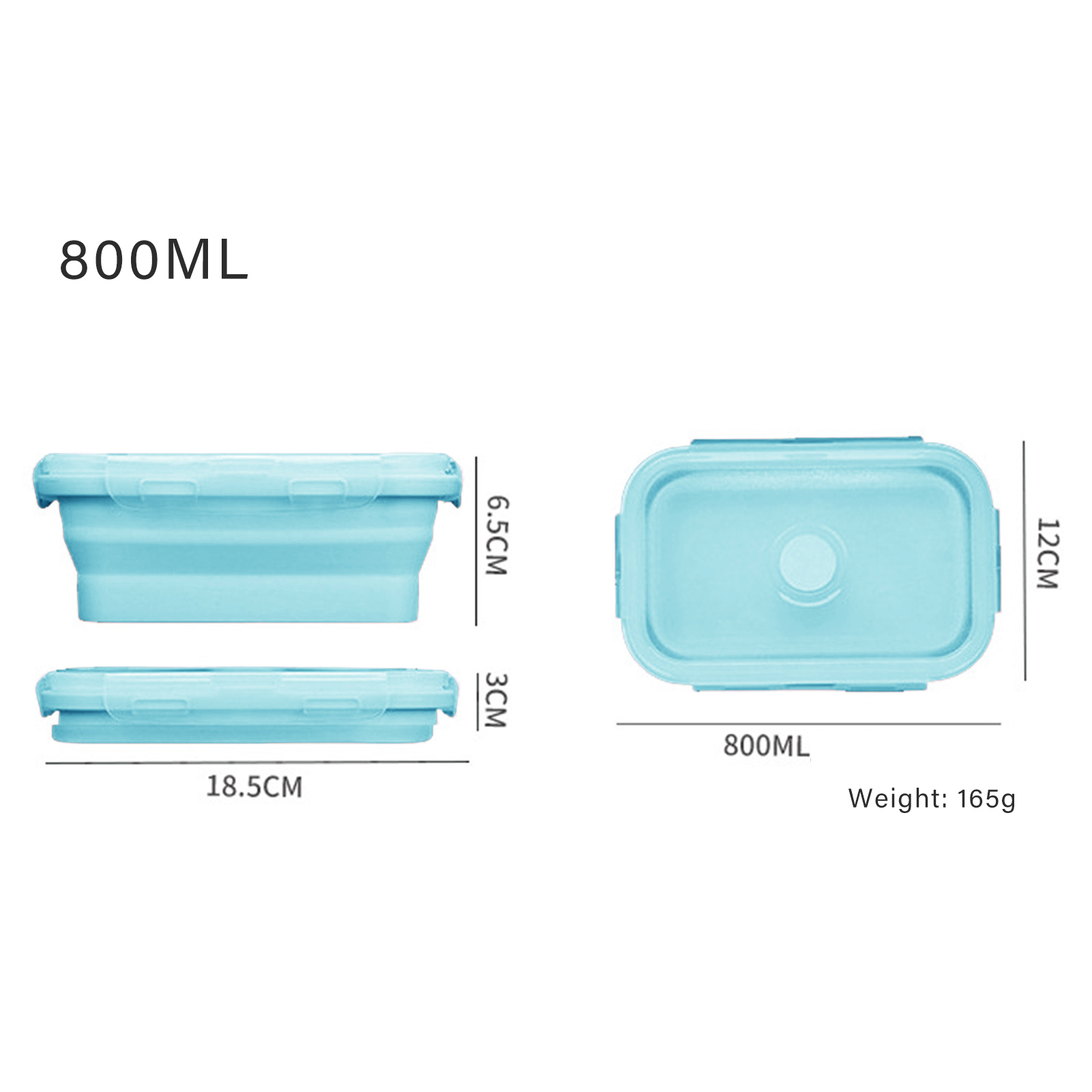 シリコン製ランチボックス 食品グレード 折りたたみ式容器 電 - Food Storage Safe のレビューと価格