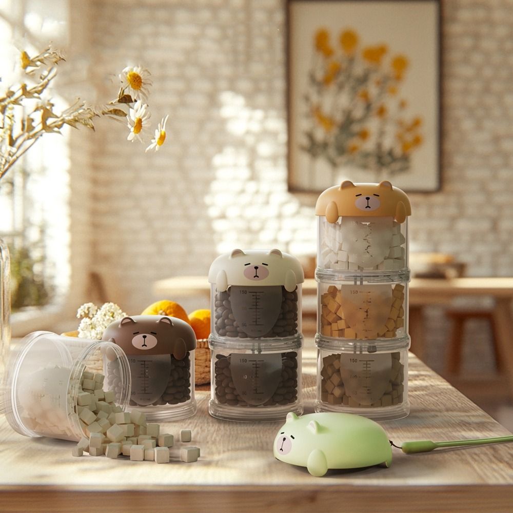 実用的なプラスチック製多層キャットフードボックス防湿かわいい - Food Storage Dog のレビューと価格