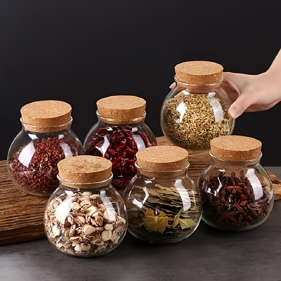 透明ガラス収納キャニスター、コーヒー用の丸い装飾的な小さなコ - Food Storage Glass Set のレビューと価格