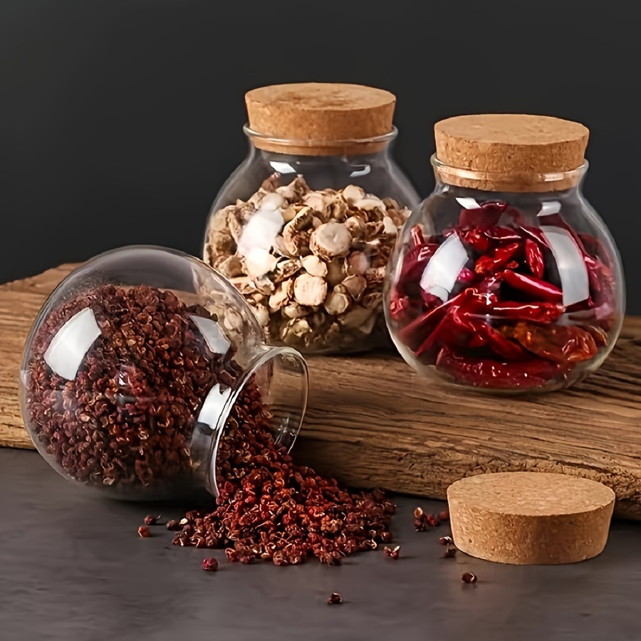 透明ガラス収納キャニスター、コーヒー用の丸い装飾的な小さなコ - Food Storage Glass Set のレビューと価格