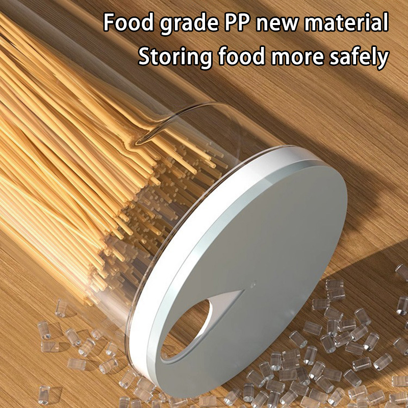 食品グレードプラスチック製麺収納缶 密閉キッチン食品容器 定 - Food Storage In Pantry のレビューと価格