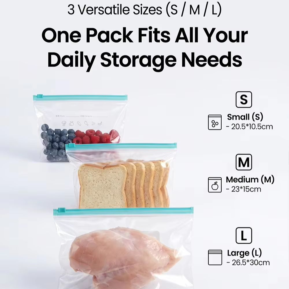 ジップロック式食品保存袋厚手タイプ自動密閉繰り返し使用可能電 - Lock And Lock Food Storage のレビューと価格