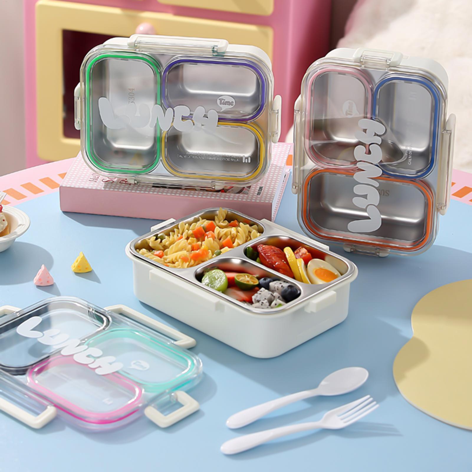 ステンレス製ランチボックス 3コンパートメント 食品保存容器 - Food Storage Safe のレビューと価格