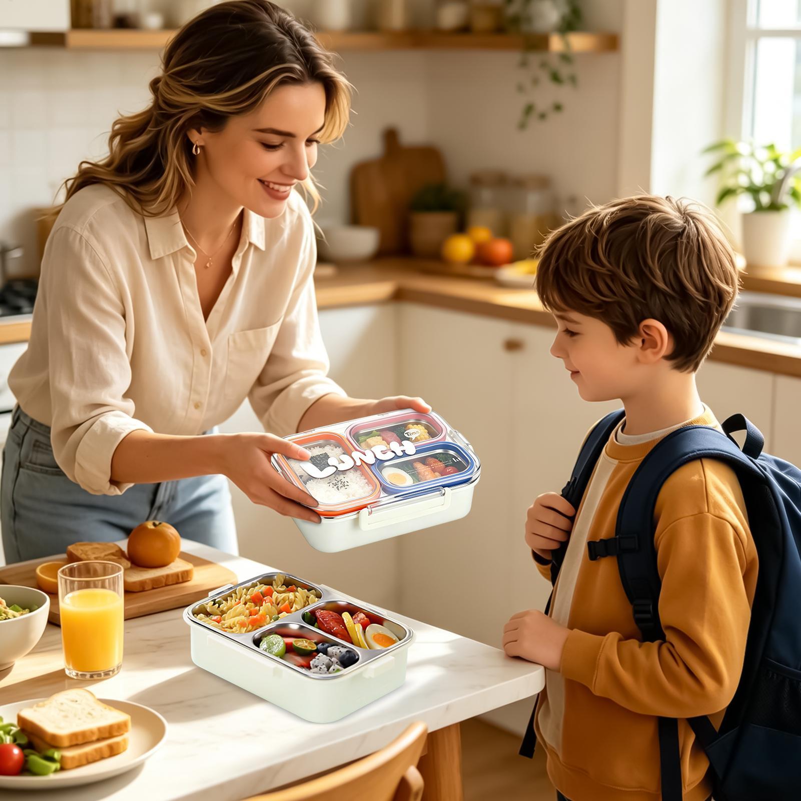 ステンレス製ランチボックス 3コンパートメント 食品保存容器 - Food Storage Safe のレビューと価格