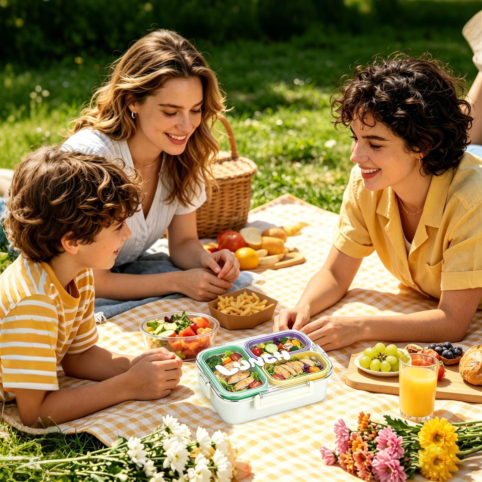 ステンレス製ランチボックス 3コンパートメント 食品保存容器 - Food Storage Safe のレビューと価格