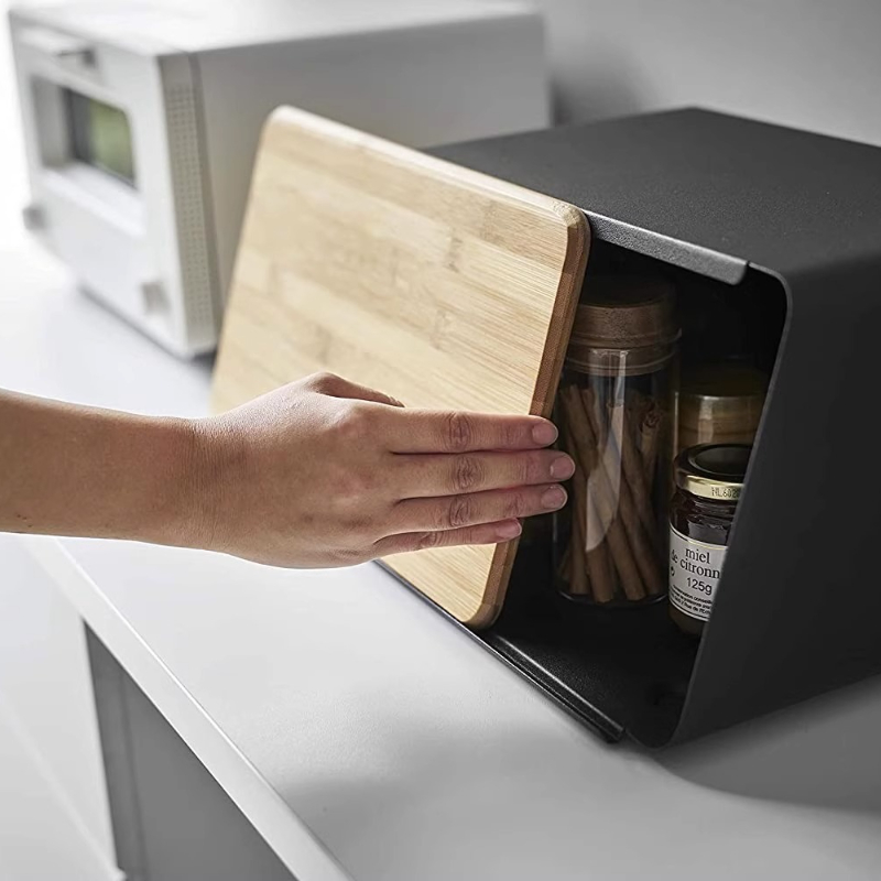 キッチン収納用竹製ブレッドボックス、スナック整理用気密食品容 - Food Storage In Pantry のレビューと価格