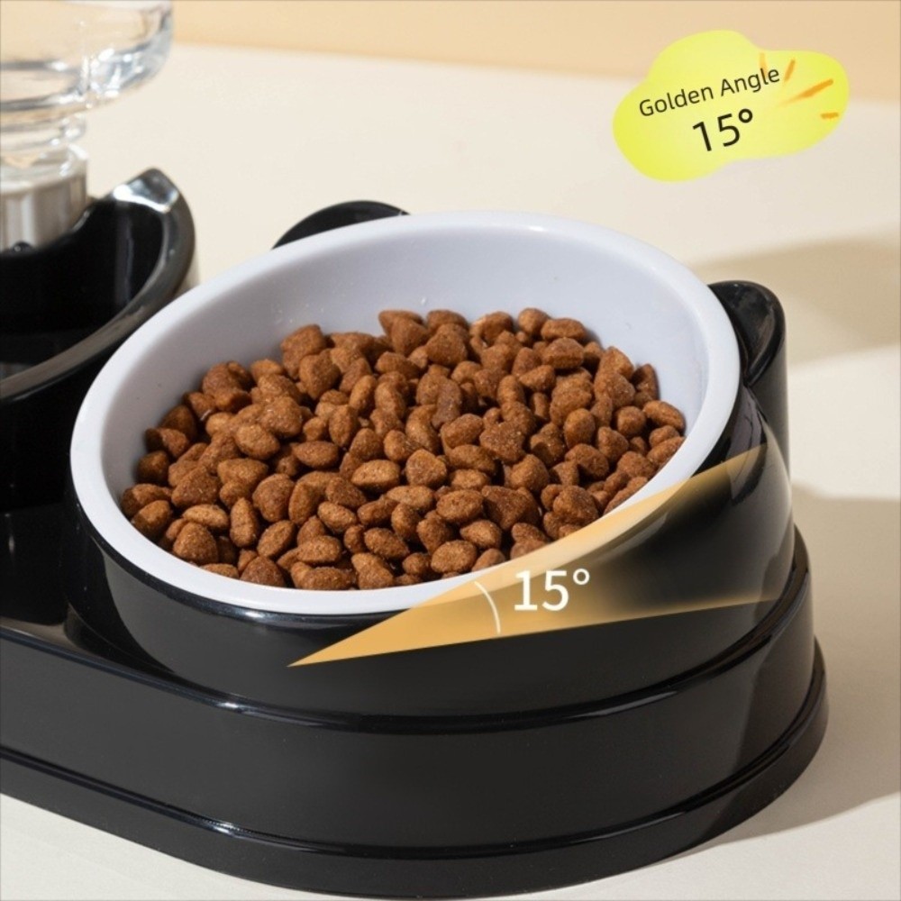 ペット用品 15度傾斜 3in1 猫用フィーダー ダブルボウ - Portion Control Container のレビューと価格