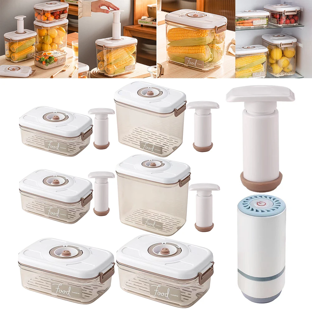 食品保管用のコンパスとエアポンプを備えた真空食品保存ボックス - Food Storage Vacuum Pump のレビューと価格