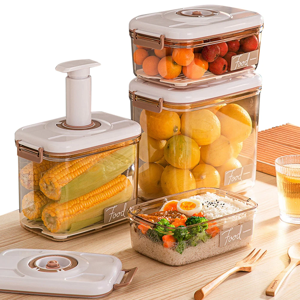 食品保管用のコンパスとエアポンプを備えた真空食品保存ボックス - Food Storage Vacuum Pump のレビューと価格