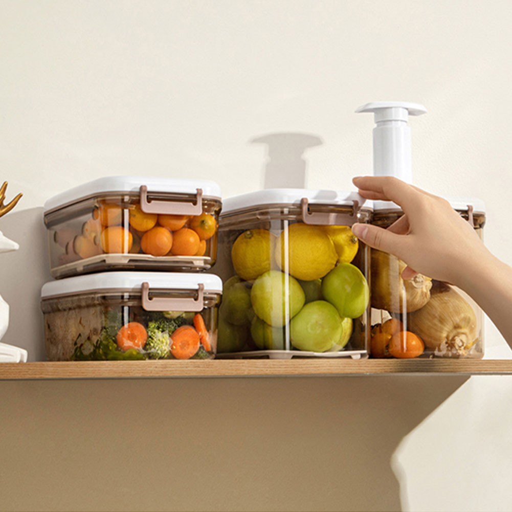 真空ポンプ付き真空食品保存容器、取り外し可能な排水プレート付 - Food Storage Vacuum Pump のレビューと価格