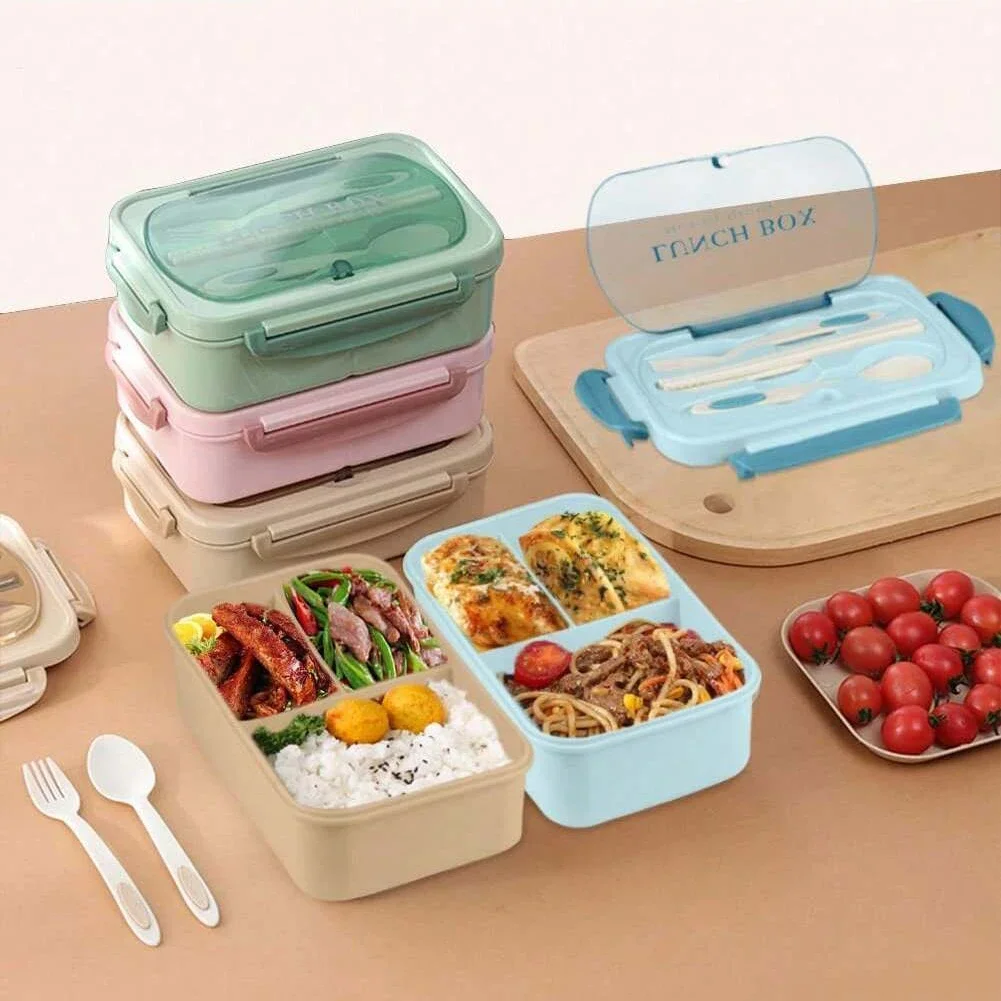 大人と女性のための4つのコンパートメントを備えた弁当弁当箱, - Food Storage Safe のレビューと価格