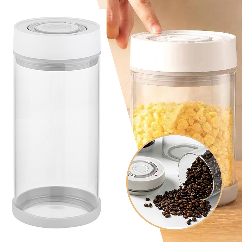 キッチン防湿ガラスコーヒー豆ジャー自動インテリジェント真空保 - Food Storage Glass Set のレビューと価格