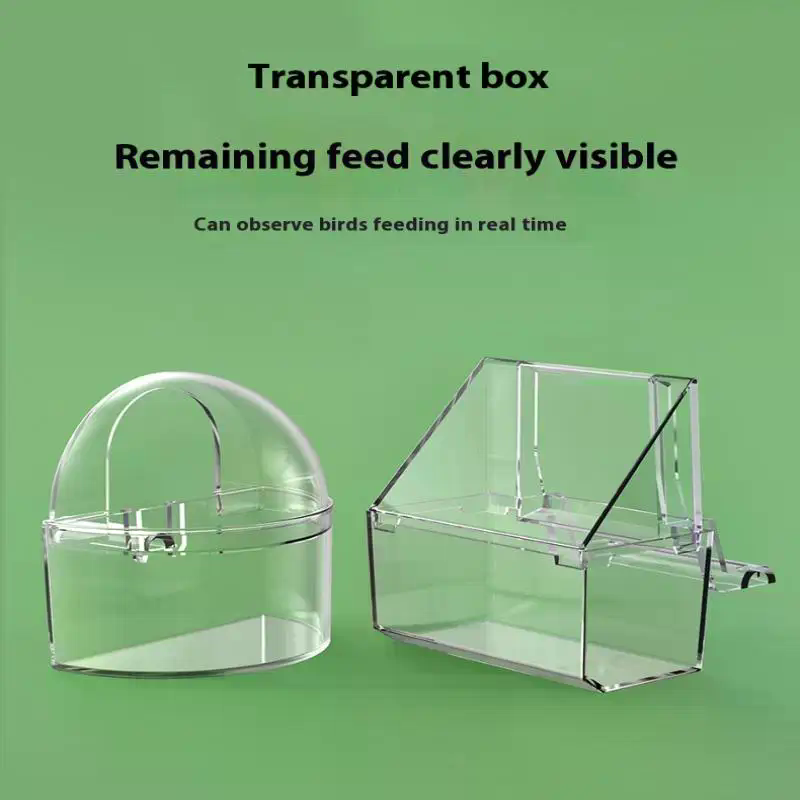 透明なオウムの餌箱 鳥の餌ボウル 吊り下げ可能 取り外し可能 - Portion Control Container のレビューと価格