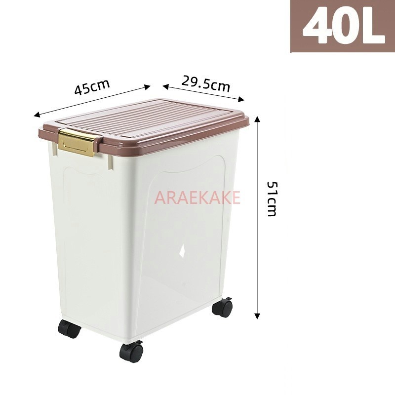 大容量の厚いドッグフードバケツ、穀物貯蔵バケツ、密閉された防 - Food Storage Dog のレビューと価格