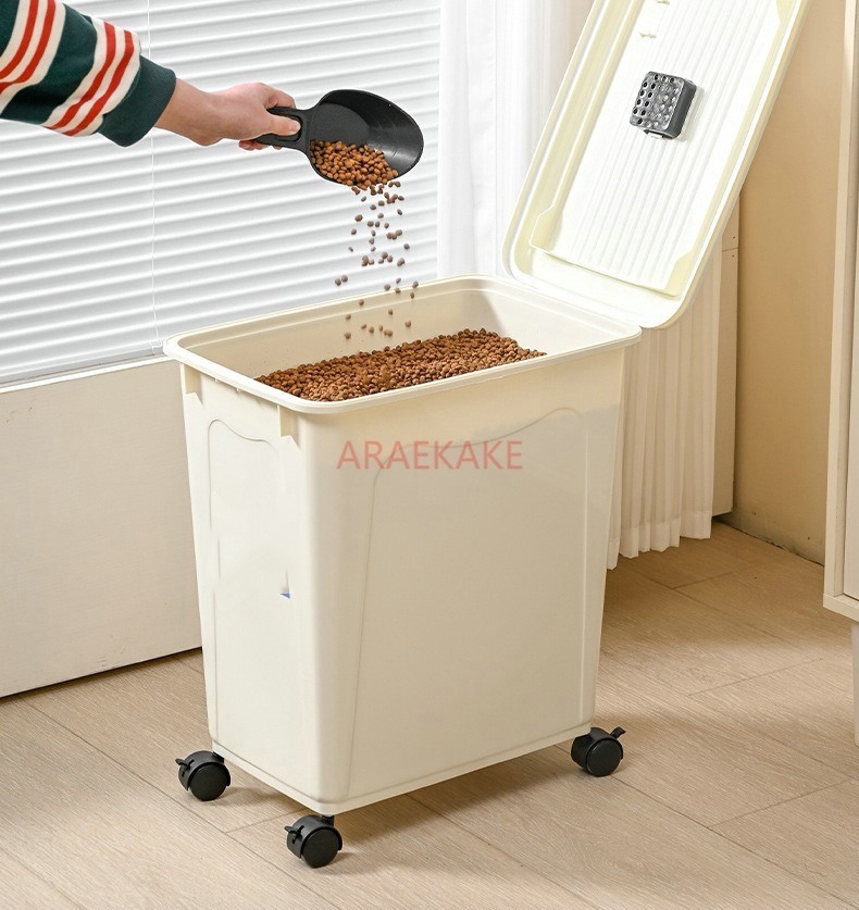 大容量の厚いドッグフードバケツ、穀物貯蔵バケツ、密閉された防 - Food Storage Dog のレビューと価格