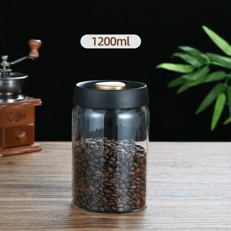 コーヒー豆真空密封瓶、透明ガラス食品保存瓶、家庭用防湿・密封 - Food Storage Glass Set のレビューと価格