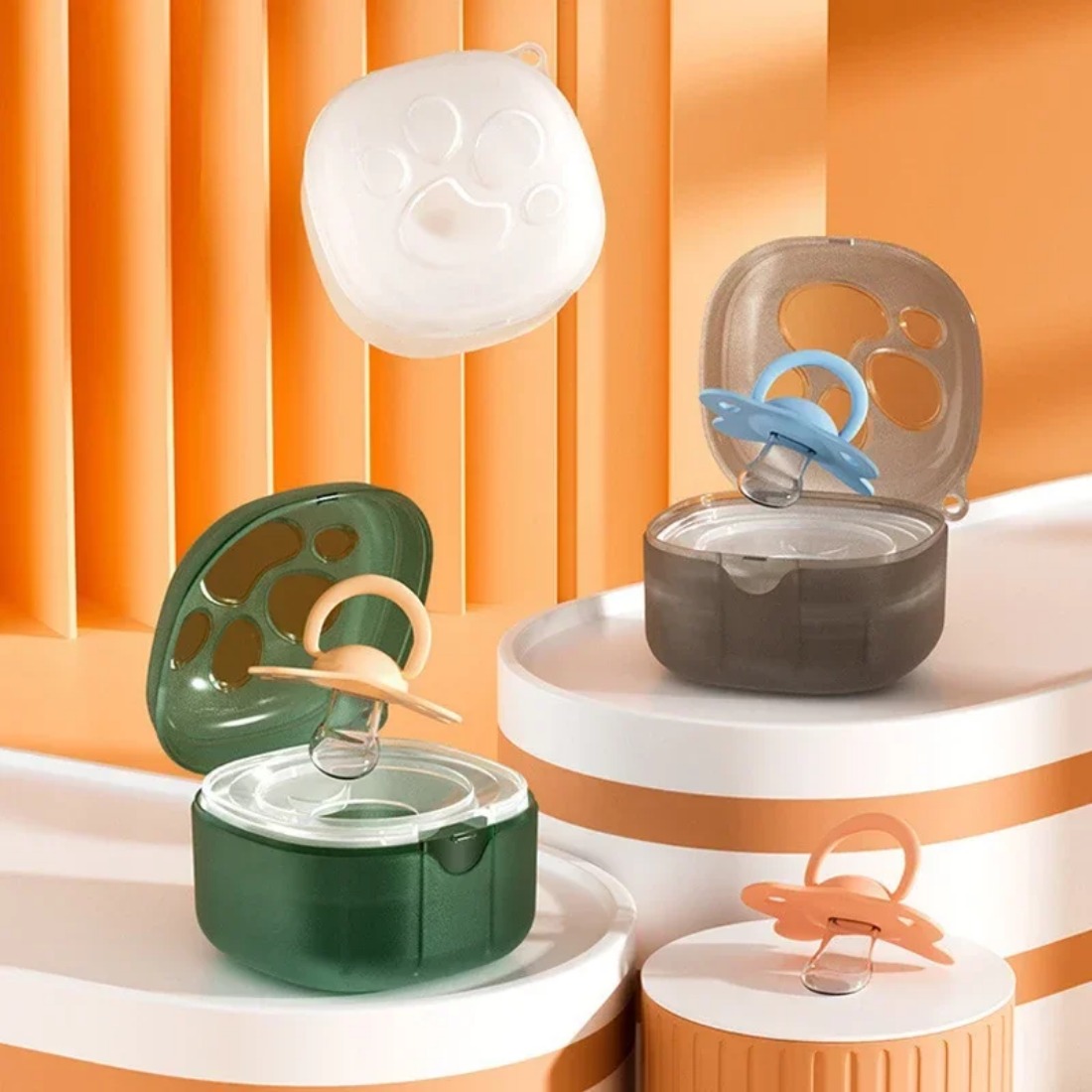 食品グレードのシリコーンおしゃぶりボックス赤ちゃん漫画おしゃ - Food Storage For Baby のレビューと価格