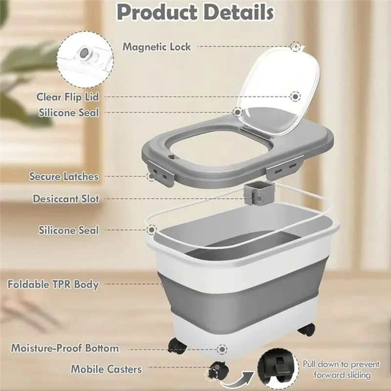 HLZS-食品保存容器 犬用フード容器 密閉蓋付き、猫用ドラ - Food Storage Dog のレビューと価格