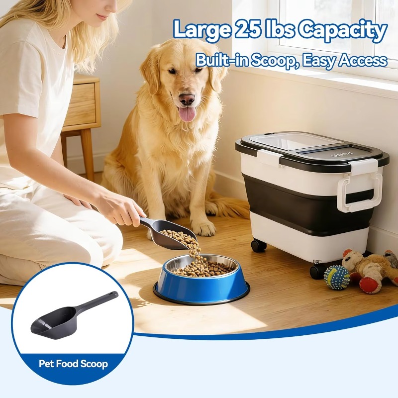 犬用フード保存容器 20～25ポンド、気密ペットフードビン、 - Food Storage Dog のレビューと価格