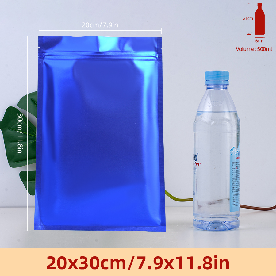 100個のマットブルーフォイルジッパーポーチ、自家製スナック - Food Storage Reusable Bags のレビューと価格