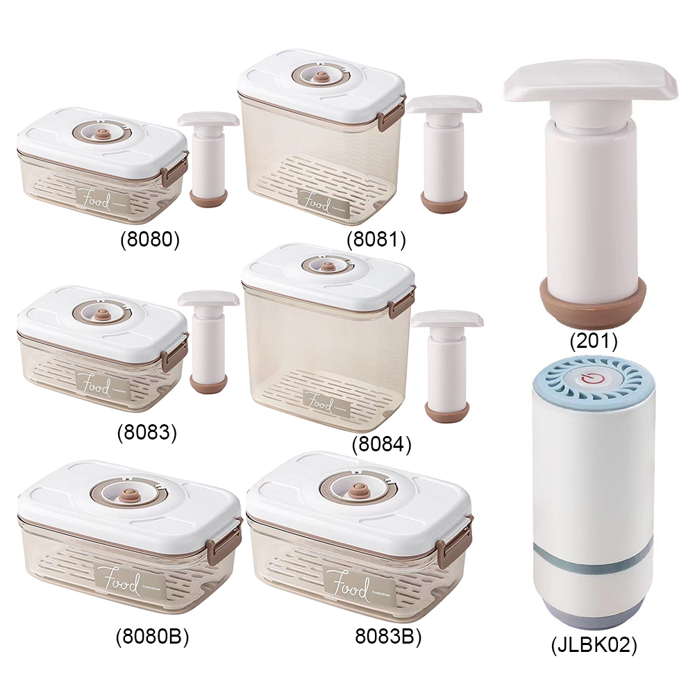 コンパスとエアポンプを備えた真空食品収納ボックス、食品容器、 - Food Storage Vacuum Pump のレビューと価格