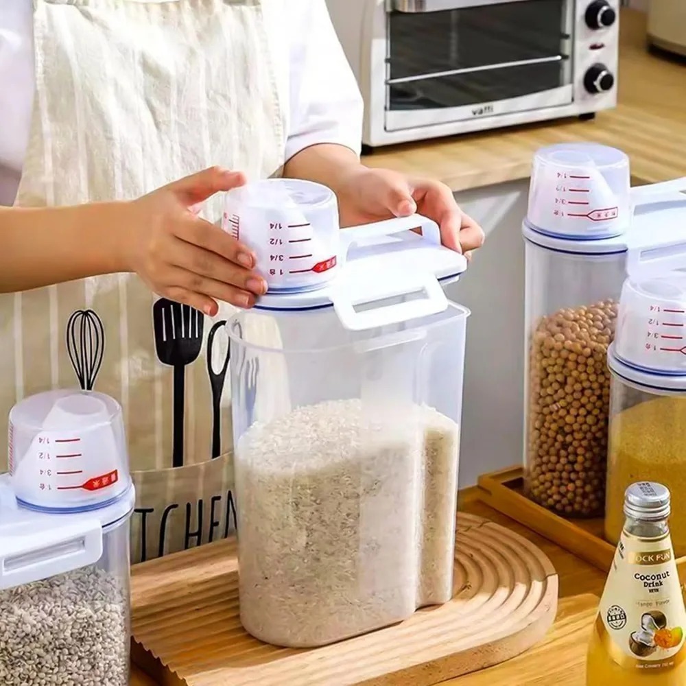 米乾物保存容器 BPAフリー 食品保存容器 プラスチック密封 - Portion Control Container のレビューと価格